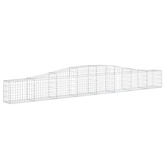Kosze gabionowe, 10 szt, 400x30x40/60 cm, galwanizowane żelazo