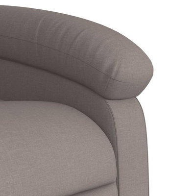vidaXL Rozkładany fotel masujący, elektryczny, kolor taupe, tkanina wariant 4