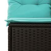 Sofa Ogrodowa z poduszką Czarny 165 x 62 x 69 cm Polirattan