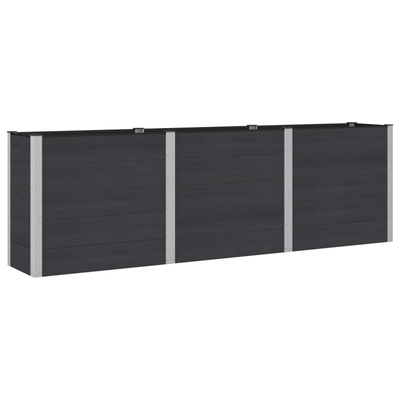 Podniesiona rabata ogrodowa Czarny 300 x 50 x 91 cm