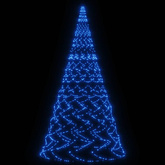vidaXL Choinka do montażu na maszcie, 3000 niebieskich LED, 800 cm