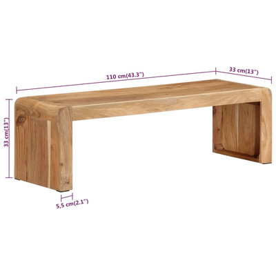 Stojak pod TV, 110x33x33 cm, lite drewno akacjowe