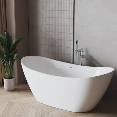 Bateria wannowa wolnostojąca Glamour chrom Invena