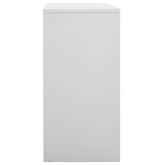 Szafki zamykane, 5 szt., jasnoszare, 90x45x92,5 cm, stalowe