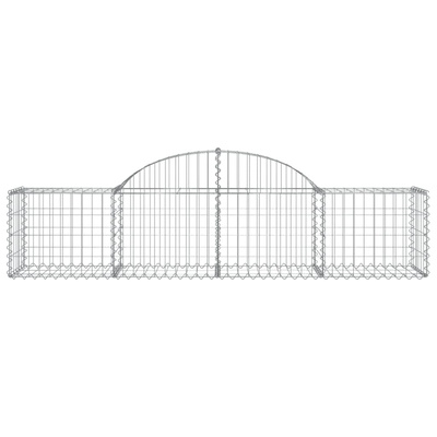 Kosze gabionowe, 9 szt, 200x50x40/60 cm, galwanizowane żelazo