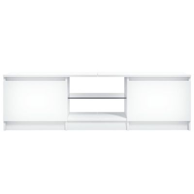 vidaXL Szafka pod TV z oświetleniem LED, biała, 120x30x35,5 cm