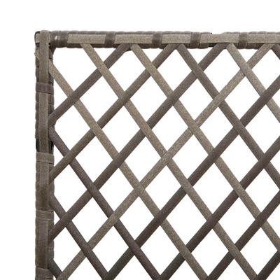Donica ogrodowa z trellem Szary 70 x 30 x 135 cm polirattan