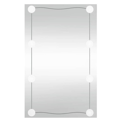 vidaXL Lustro ścienne z LED, 40x60 cm, szklane, prostokątne