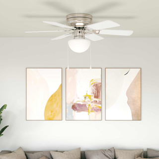 Wentylator sufitowy z lampą ? 82 cm Biały