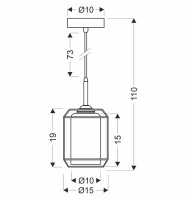 JONERA lampa wisząca czarny 1x40W E27 klosz  bursztynowy