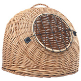 vidaXL Transporter dla kota, 45x35x35 cm, naturalna wiklina