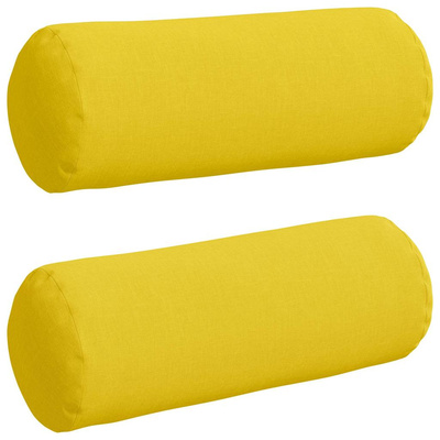 Poduszki Wałkowe 2 pcs Jasnożółty ? 25 x 70 cm tkanina