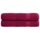 Ręczniki premium, SOLUND, 2 szt., bordowe, 100x200 cm, 600 g/m?