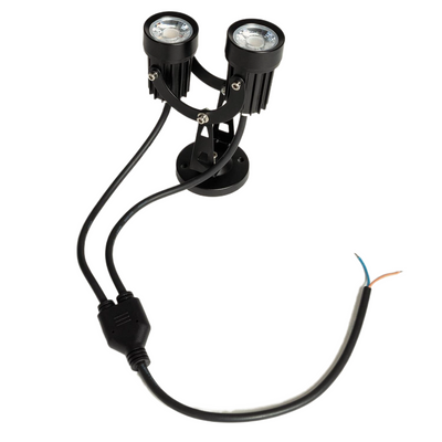 Lampa Ogrodowa podwójna IP65 6W czarna Abruzzo Luigi