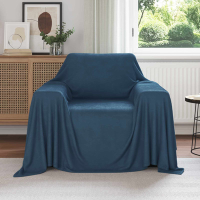Koce narzutowe 6 pcs Granatowy 210 x 140 cm Polar