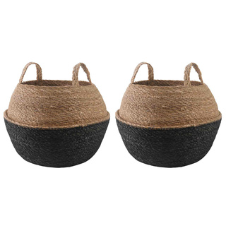 Doniczka z uchwytami 2 pcs Czarny ? 45 x 36 cm