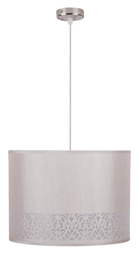 Lampa wisząca z abażurem Arabesca kremowa pojedyncza do salonu i sypialni