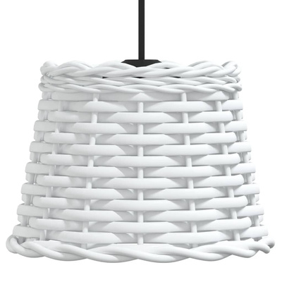 vidaXL Klosz do lampy wiszącej, biały, Ø20x15 cm, wiklina