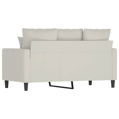 Sofa 2-osobowa, kremowy, 120 cm, tapicerowana aksamitem