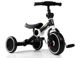 Rower Na Pedały Biegowy Trójkołowy Czarno-Biały