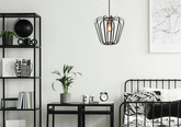 Lampa wisząca czarna metalowa loft 40W E27 Jonas 31-78483