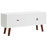 vidaXL Szafka pod TV, 110x35x50 cm, lite drewno akacjowe i MDF