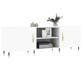 vidaXL Szafka pod TV, wysoki połysk, biała, 150x30x50 cm