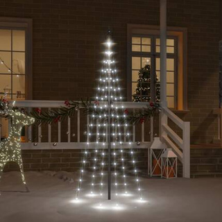 vidaXL Choinka do montażu na maszcie, 108 zimnych białych LED, 180 cm