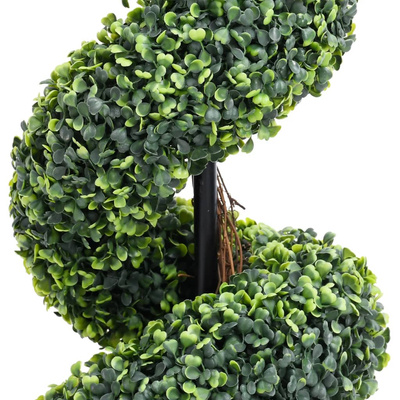 Spirala ze sztucznego bukszpanu, z doniczką, zielona, 59 cm