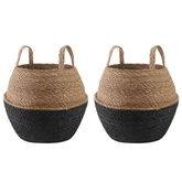 Doniczka z uchwytami 2 pcs Czarny ? 32 x 32 cm