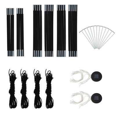 vidaXL Namiot imprezowy z LED i 4 ściankami, 3,6x3,6x2,3 m, moro