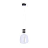 Zawiesie metalowe czarne lampa wisząca oprawa E27 31-04901