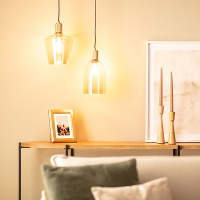 Lampa Wisząca Szklany kielich E27 20cm Abruzzo Ogi