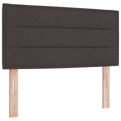 Łóżko kontynentalne z materacem Ciemny brąz 90 x 200 cm tkanina