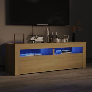 vidaXL Szafka pod TV z oświetleniem LED, dąb sonoma, 120x35x40 cm