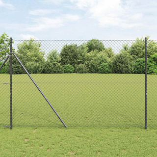 Ogrodzenie łańcuchowe 10 x 1,6 m Stal Szary