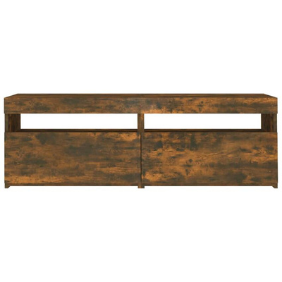 vidaXL Szafka pod TV z oświetleniem LED, przydymiony dąb, 120x35x40 cm wariant 4