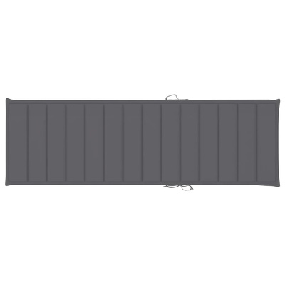 vidaXL Ogrodowy leżak z poduszką, lite drewno akacjowe