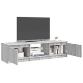 vidaXL Szafka pod TV, z LED, szary dąb sonoma, 140x40x35,5 cm