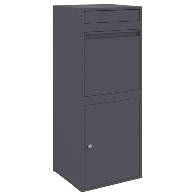 Skrzynka na przesyłki z drzwiami Antracyt 41 x 38 x 103 cm Stal