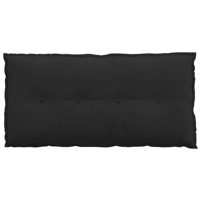Poduszka na plecy Czarny 100 x 50 cm Tkanina mikrofibrowa