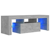 Szafka pod TV z oświetleniem LED, szarość betonu, 120x35x40 cm vidaXL