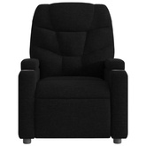 vidaXL Rozkładany fotel masujący, elektryczny, czarny, tkanina