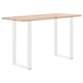 Nogi do stołu barowego w kształcie litery U 2 szt. Białe 60x(100-101) cm Stal