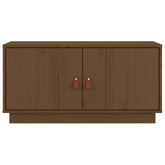 vidaXL Szafka pod TV, miodowy brąz, 80x34x40 cm, lite drewno sosnowe
