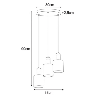 Lampa wisząca K-5252 z serii BRUS