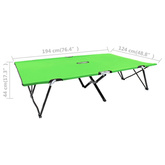 vidaXL Dwuosobowy leżak, składany, zielony, stal