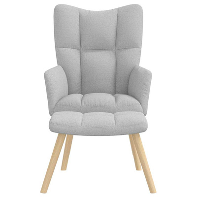 Fotel relaksacyjny z podnóżkiem Cloud Grey Fabric