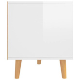 vidaXL Szafka pod TV, biała, wysoki połysk, 90x40x48,5 cm