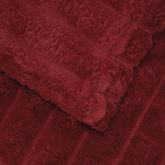 Koce narzutowe 6 pcs Bordeaux Czerwony 240 x 220 cm Polar